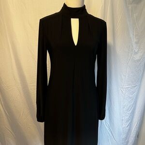 WHBM long sleeve black dress, size 8